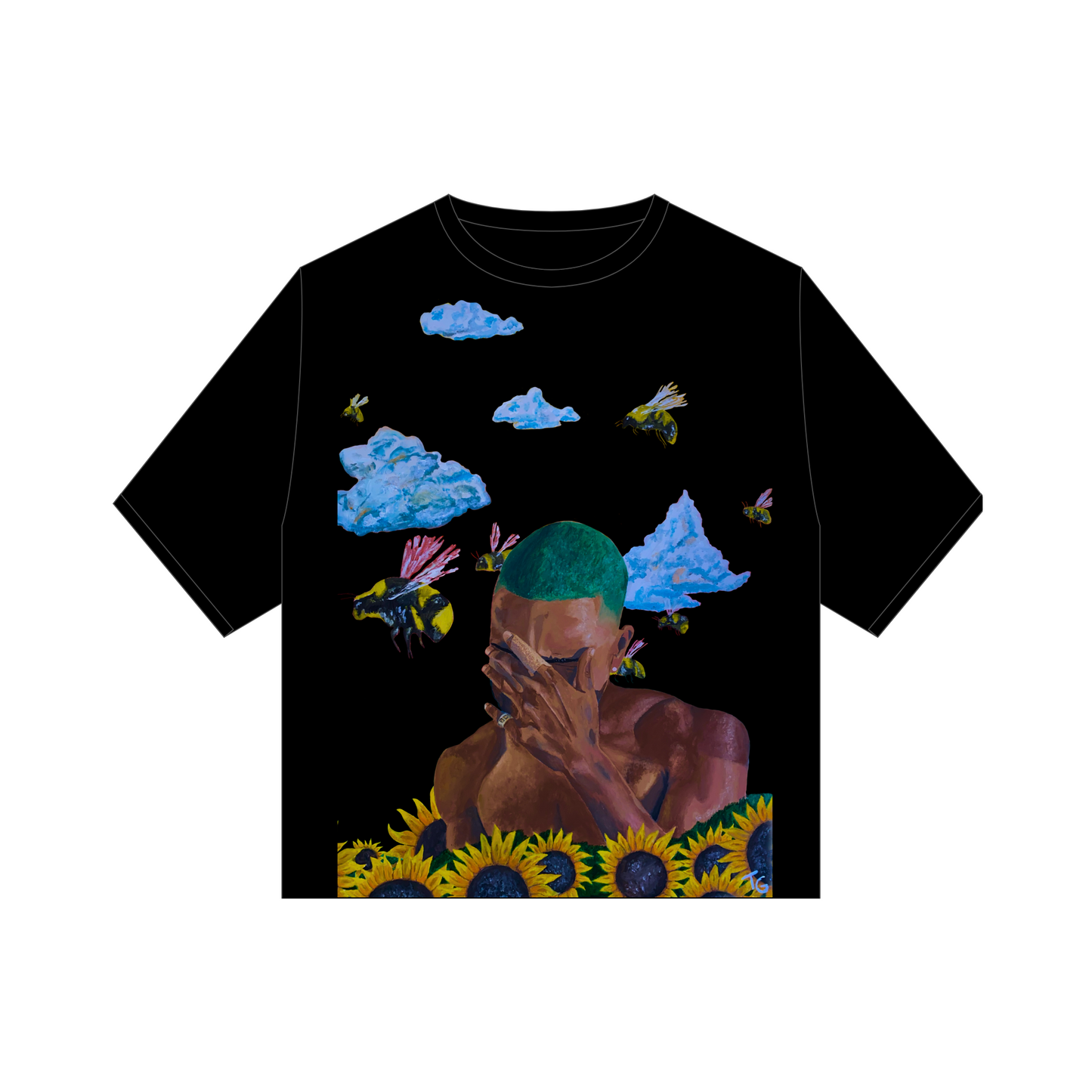 “Blonde Flower Boy” Black Tee