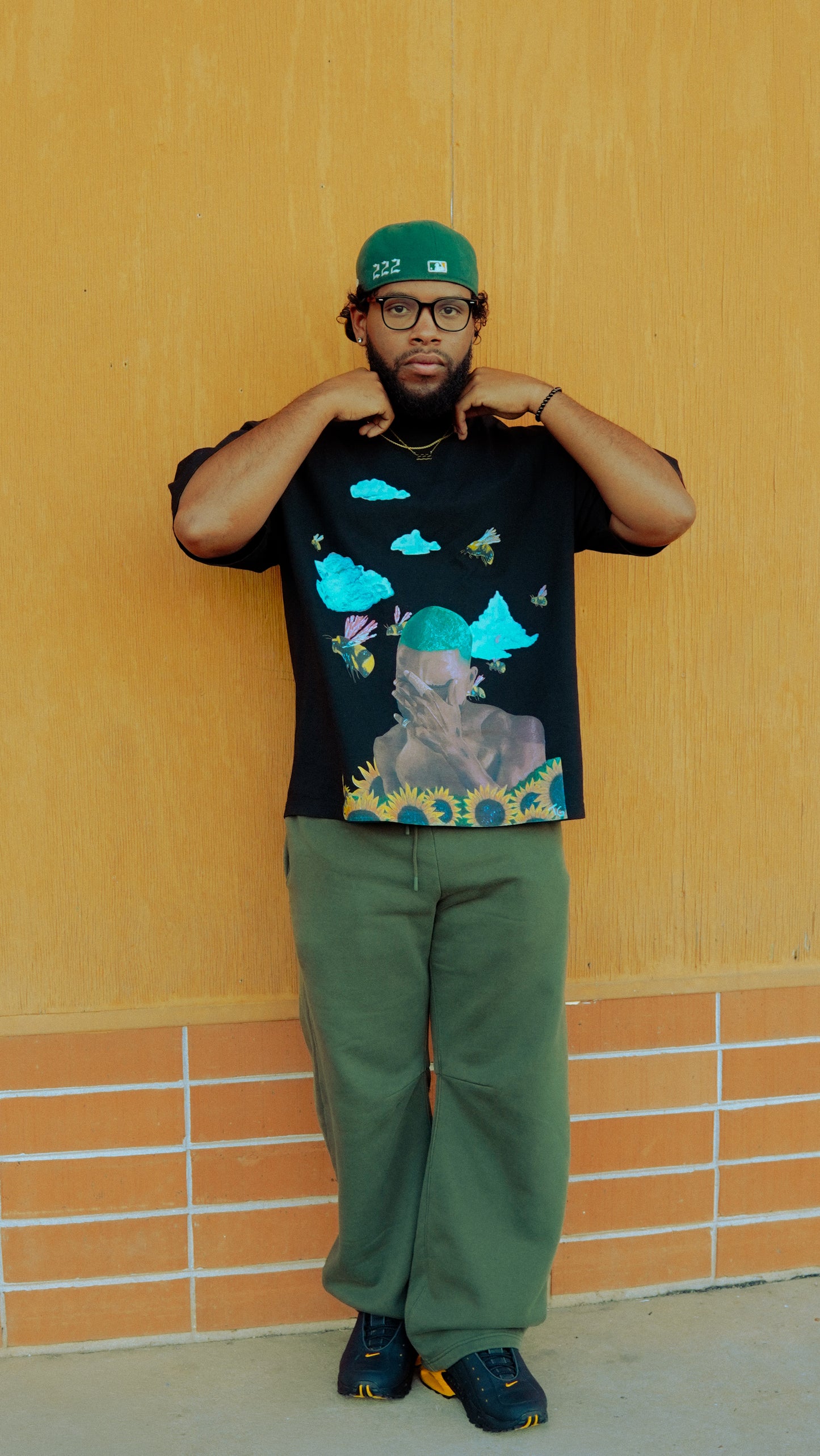 “Blonde Flower Boy” Black Tee