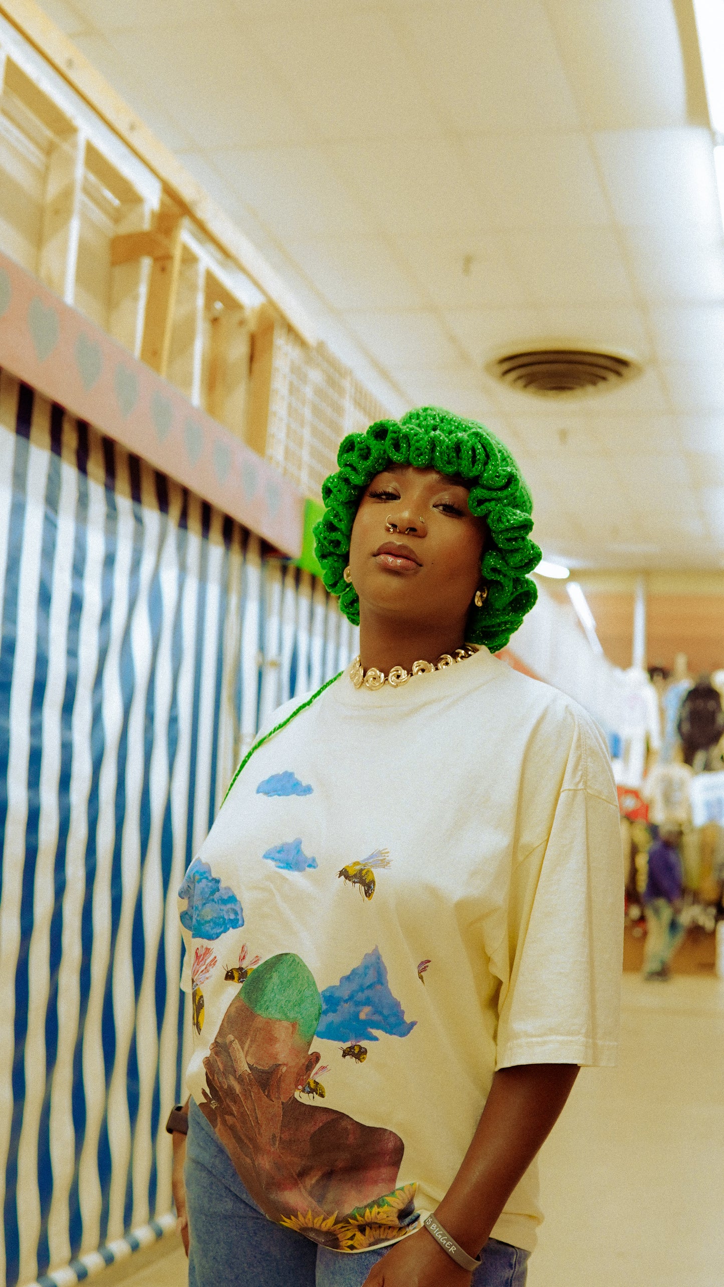 “Blonde Flower Boy” Creme Tee